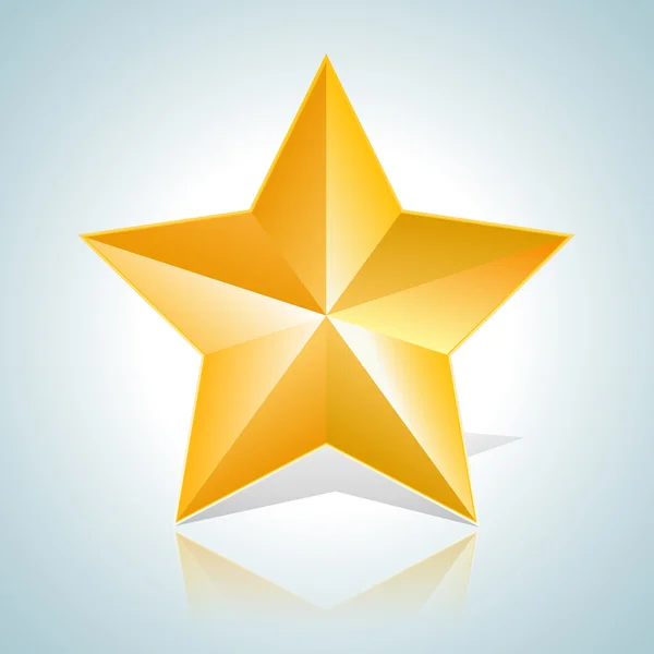 Golden Star sign icon illustration — Stock Vector