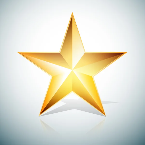 Golden Star sign icon illustration — Stock Vector