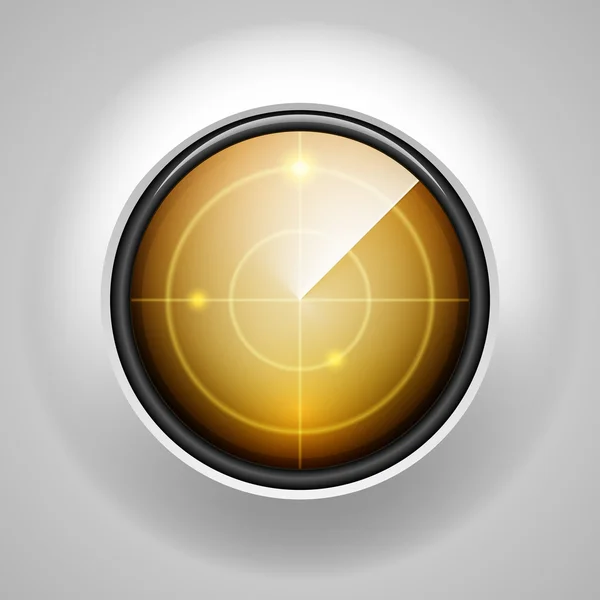 Sinal do ícone do botão de radar —  Vetores de Stock