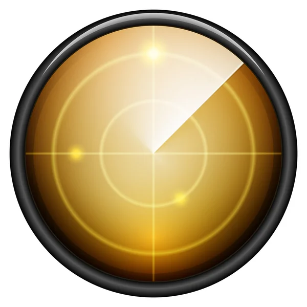 Sinal do ícone do botão de radar —  Vetores de Stock