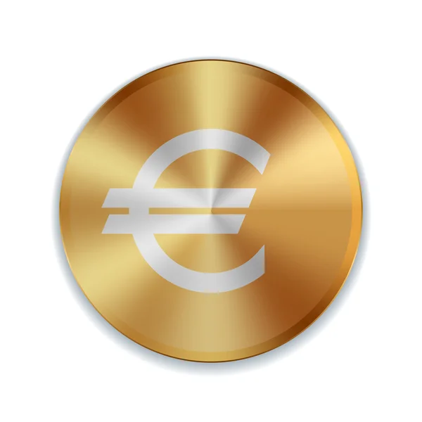 Euro düğmesini işareti simgesi — Stok Vektör