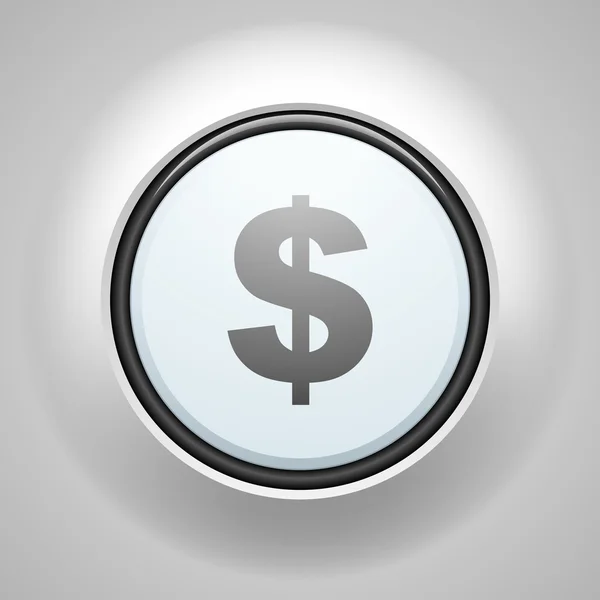 Ikona ilustracja przycisku znak dolara — Wektor stockowy