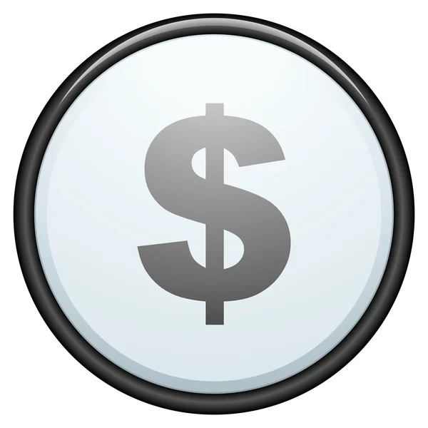 Dollar sign button illustration icon — Stock Vector