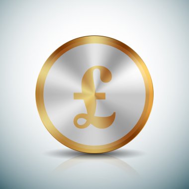 Lirası düğmesini işaret illüstrasyon simge