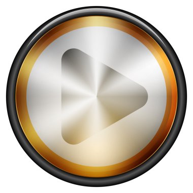 Altın düğmesini işaret illüstrasyon oynamak