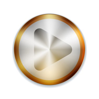 Altın düğmesini işaret illüstrasyon oynamak