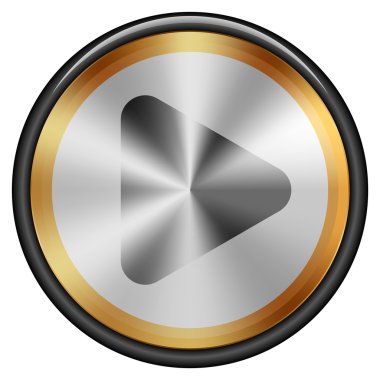 Altın düğmesini işaret illüstrasyon oynamak