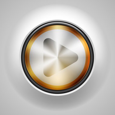 Altın düğmesini işaret illüstrasyon oynamak