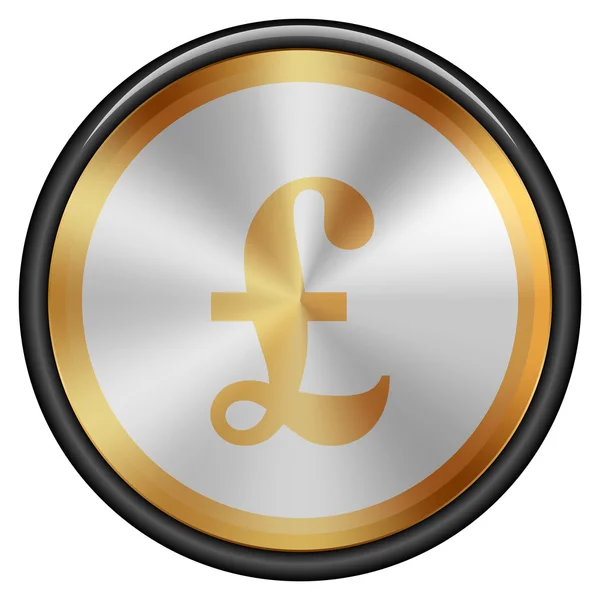 Pfund goldene Taste Zeichen Illustration Symbol — Stockvektor