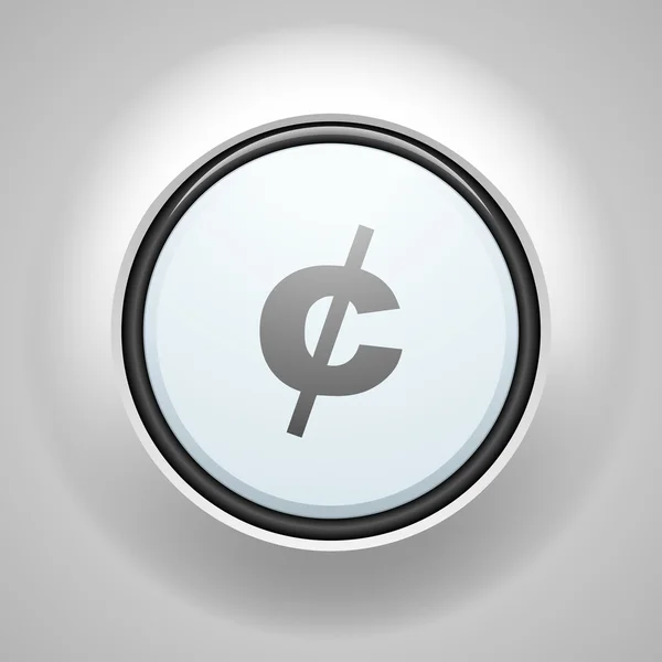 Cent teken knop illustratie pictogram — Stockvector