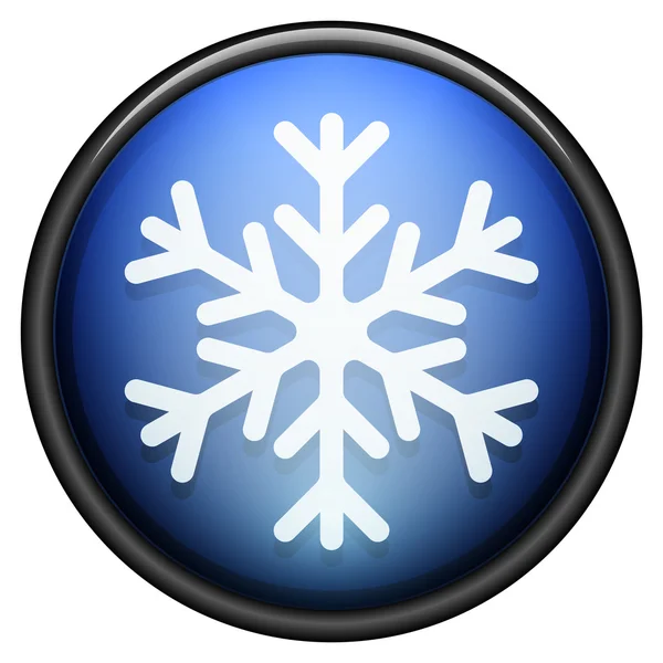 Freezing button sign illustration — Stock Vector