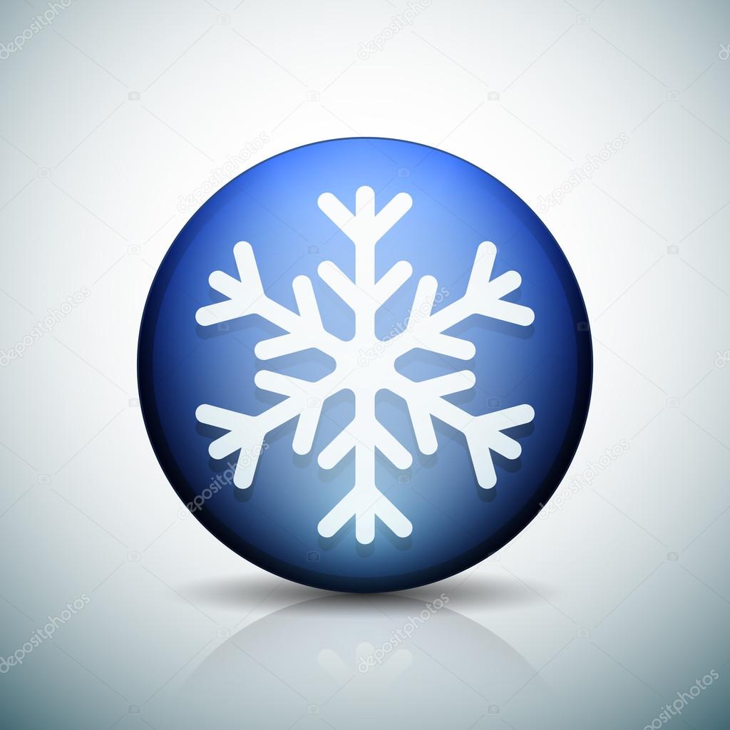 Freezing button sign illustration