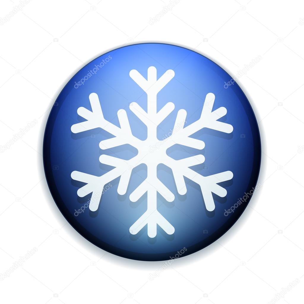Freezing button sign illustration