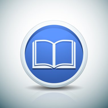Kitap düğmesini işaret illüstrasyon
