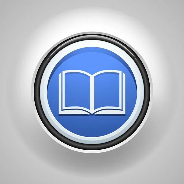 Βιβλίο κουμπί σημάδι Εικονογράφησης — Διανυσματικό Αρχείο