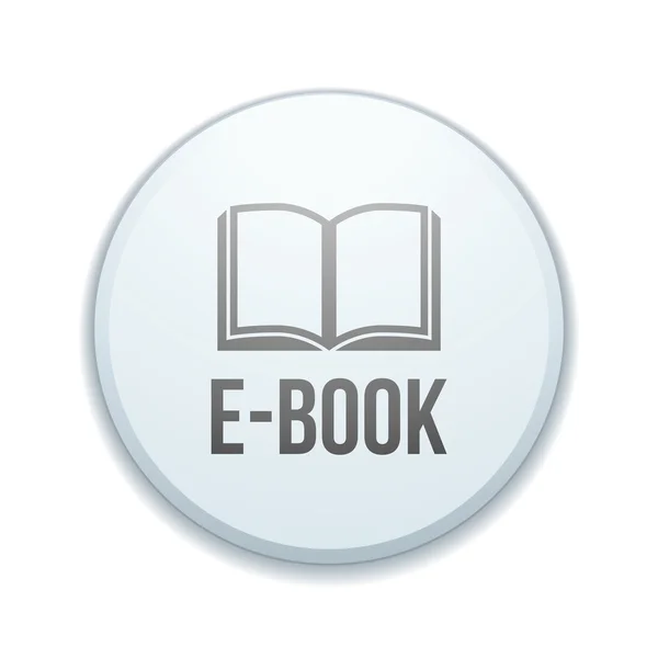 E-boek knop illustratie teken — Stockvector