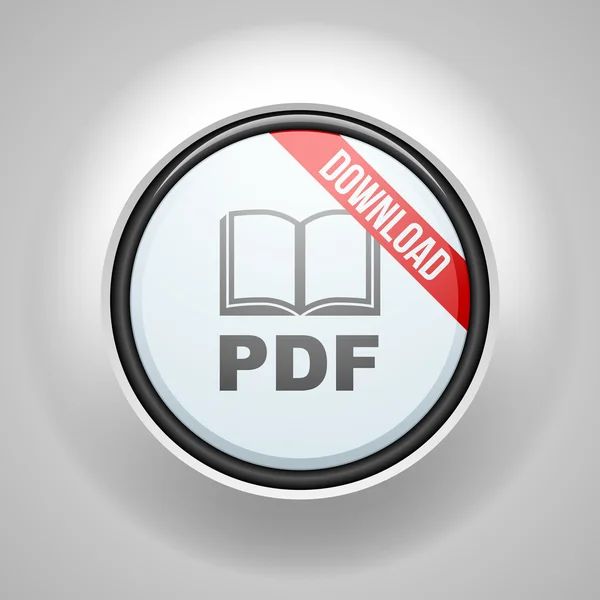 PDF düğmesini işaret indir — Stok Vektör