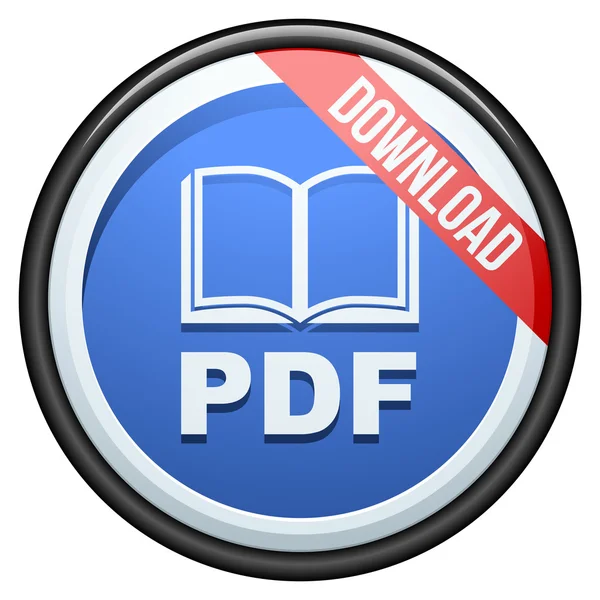 PDF düğmesini işaret indir — Stok Vektör