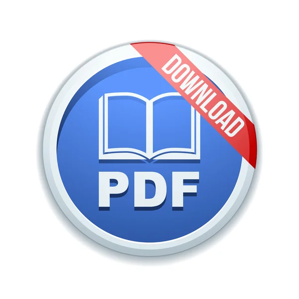 Downloaden van de Pdf knop teken — Stockvector