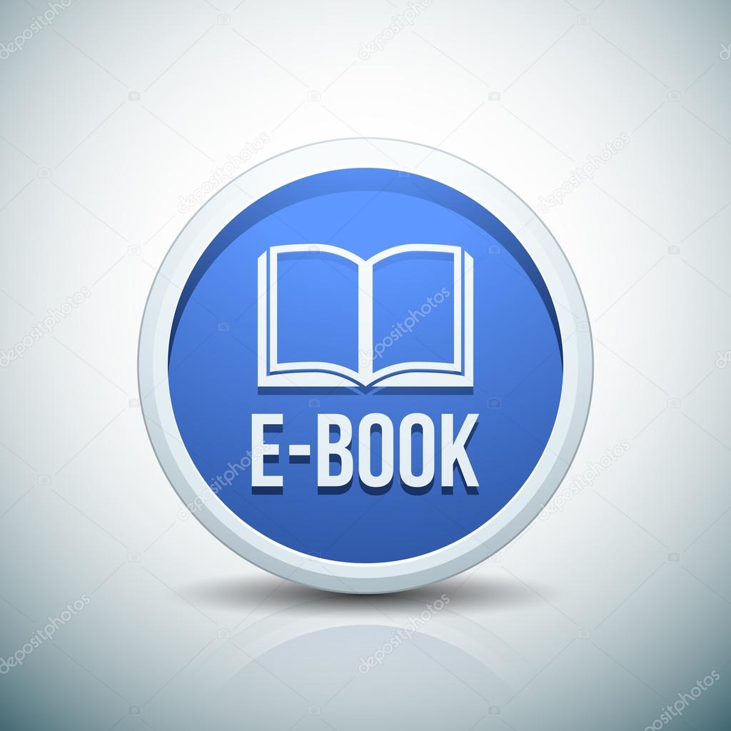 E-book button illustration sign