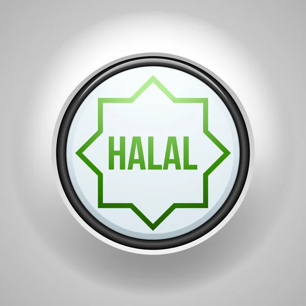 Symbol für Halal-Lebensmitteltasten — Stockvektor