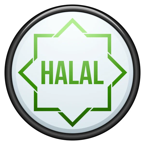 Symbol für Halal-Lebensmitteltasten — Stockvektor