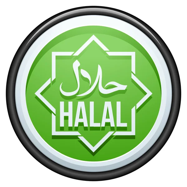 Symbol für Halal-Lebensmitteltasten — Stockvektor