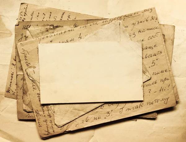 Fond vintage avec vieux papiers et lettres — Photo