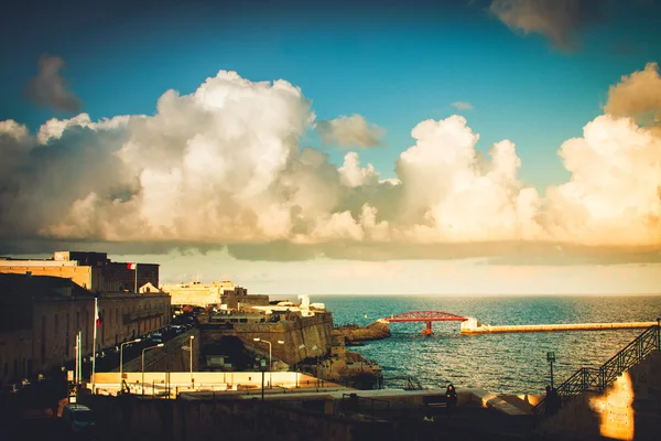 Υπέροχη θέα στο μεγάλο λιμάνι, Βαλέτα, Μάλτα — Φωτογραφία Αρχείου