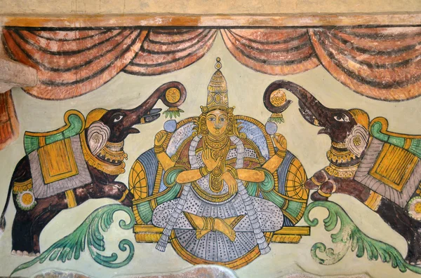 Mural, Templo Brihadeeswara, Thanjavur — Foto de Stock