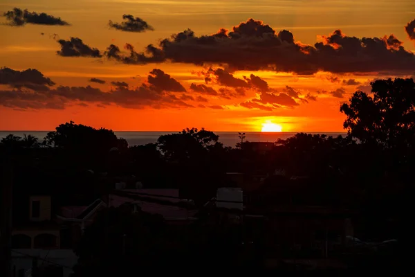 Sonnenuntergang Über Dem Ozean — Stockfoto