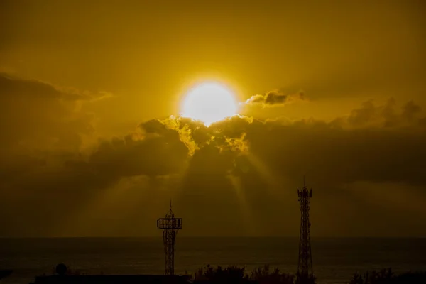 Puesta Sol Sobre Océano —  Fotos de Stock