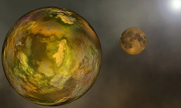 Imagem Renderizada Alta Resolução Planeta Lua Marte — Fotografia de Stock