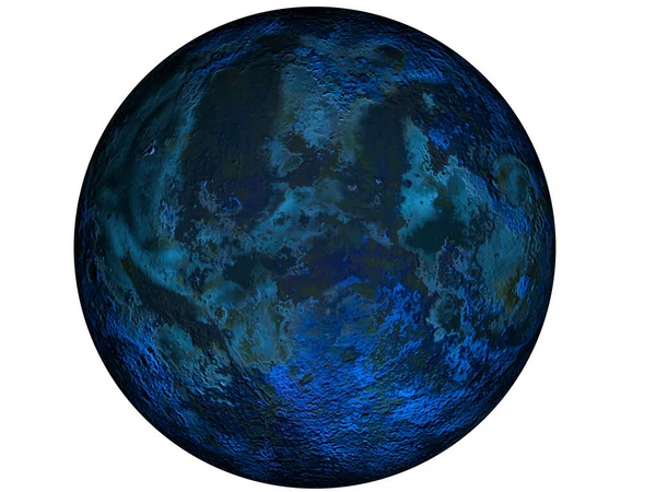 Imagem Alta Resolução Criada Digitalmente Planeta Netuno Isolado Branco — Fotografia de Stock
