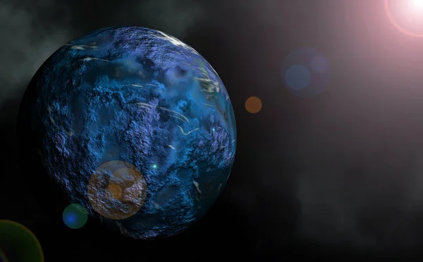 Počítač Generoval Obraz Planety Uran Vysokým Rozlišením — Stock fotografie