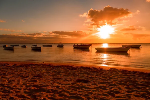 Doğu Afrika Daki Mauritius Cumhuriyeti Nin Batısında Gün Batımında Albion — Stok fotoğraf