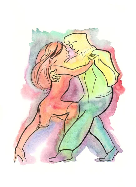 Pareja bailando tango argentino —  Fotos de Stock