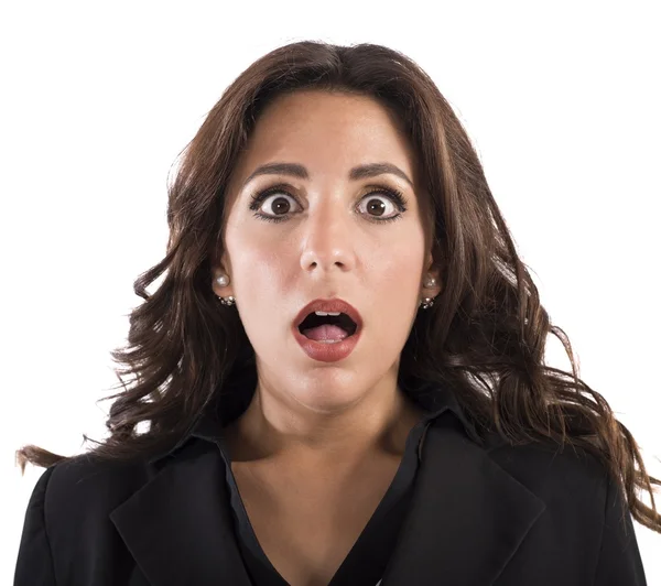 Businesswoman with an astonished expression — Stock Photo, Image