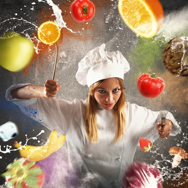 Angry and demanding chef — Stock Photo, Image