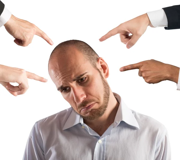 Businessman accused by people — Stock Photo, Image