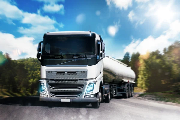 Transport truck on road — Stock Photo, Image