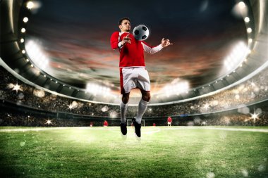 Topu parrying futbolcu