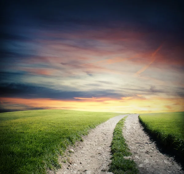 Pequeño camino en el campo — Foto de Stock