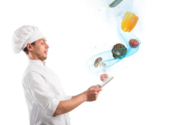 Magic cooking recipes on the web — Stock Photo, Image
