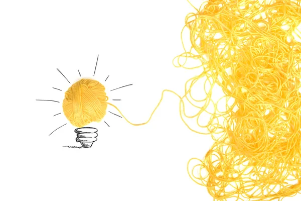 Idea and innovation with wool ball — Stock Photo, Image