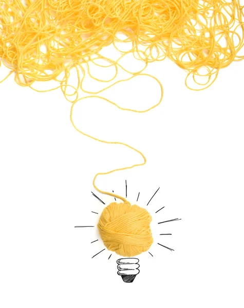 Idea and innovation with wool ball — Stock Photo, Image