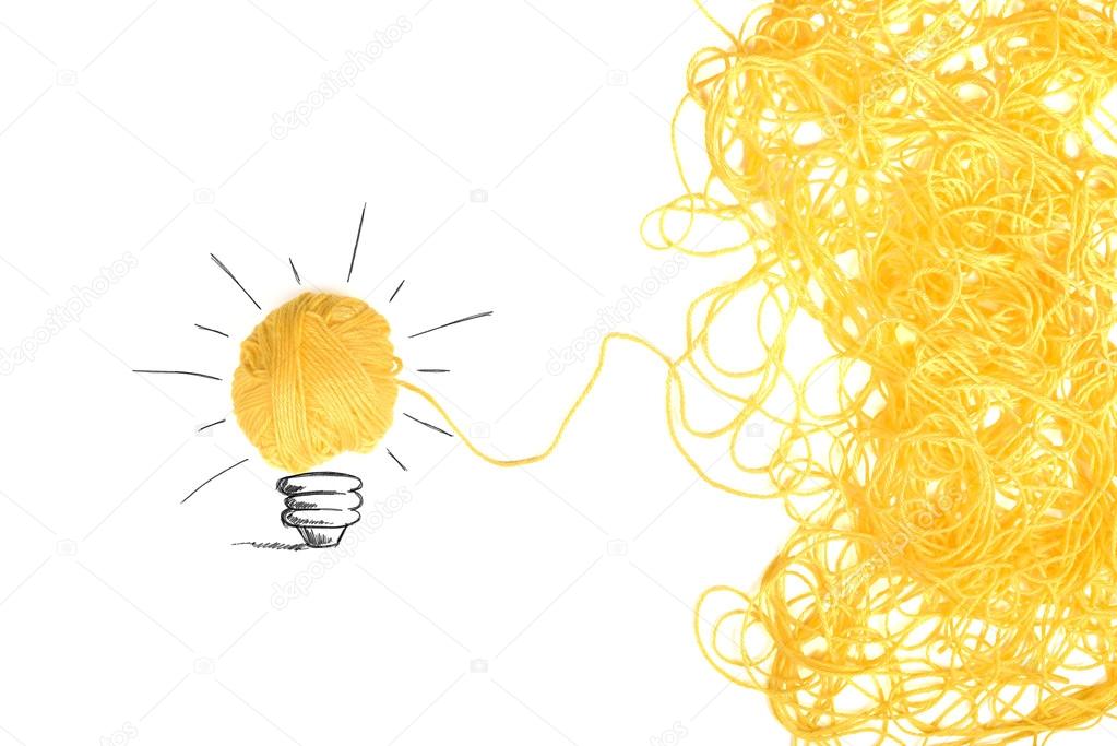  idea and innovation with wool ball 