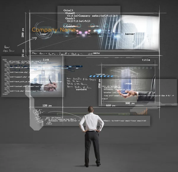 Construyendo un sitio web — Foto de Stock