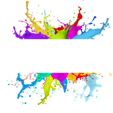 renkli splash etkisi ile taze banner