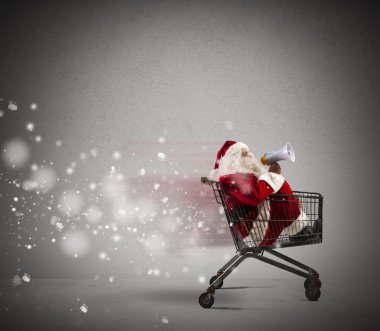 Noel Baba duyuru megafon ile